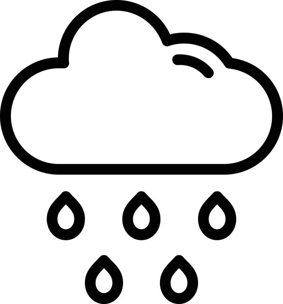 Cloud Rain Vector Icon Design