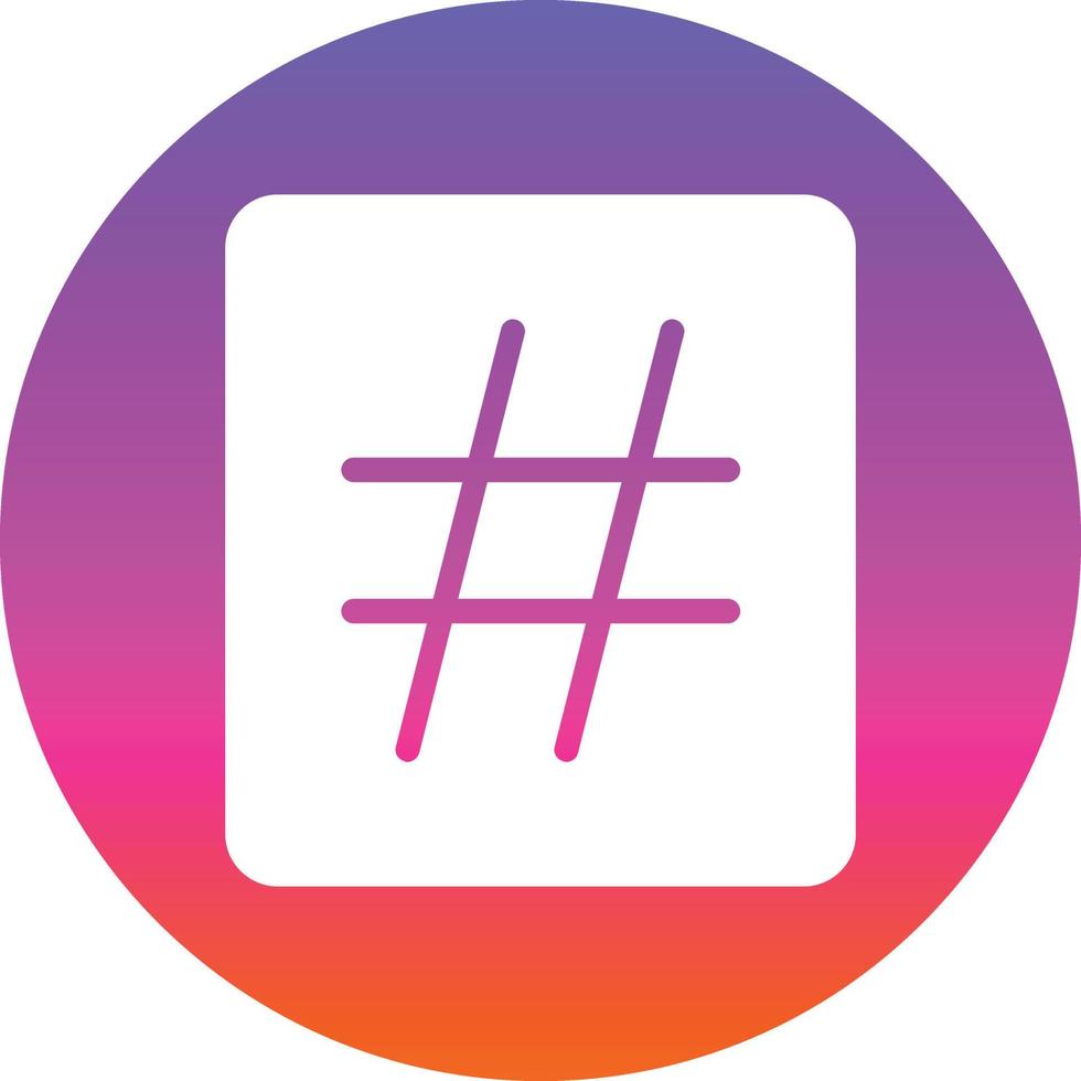 Hashtag Vector Icon Design