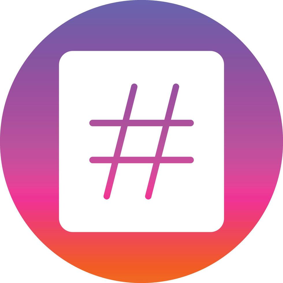 diseño de icono de vector de hashtag