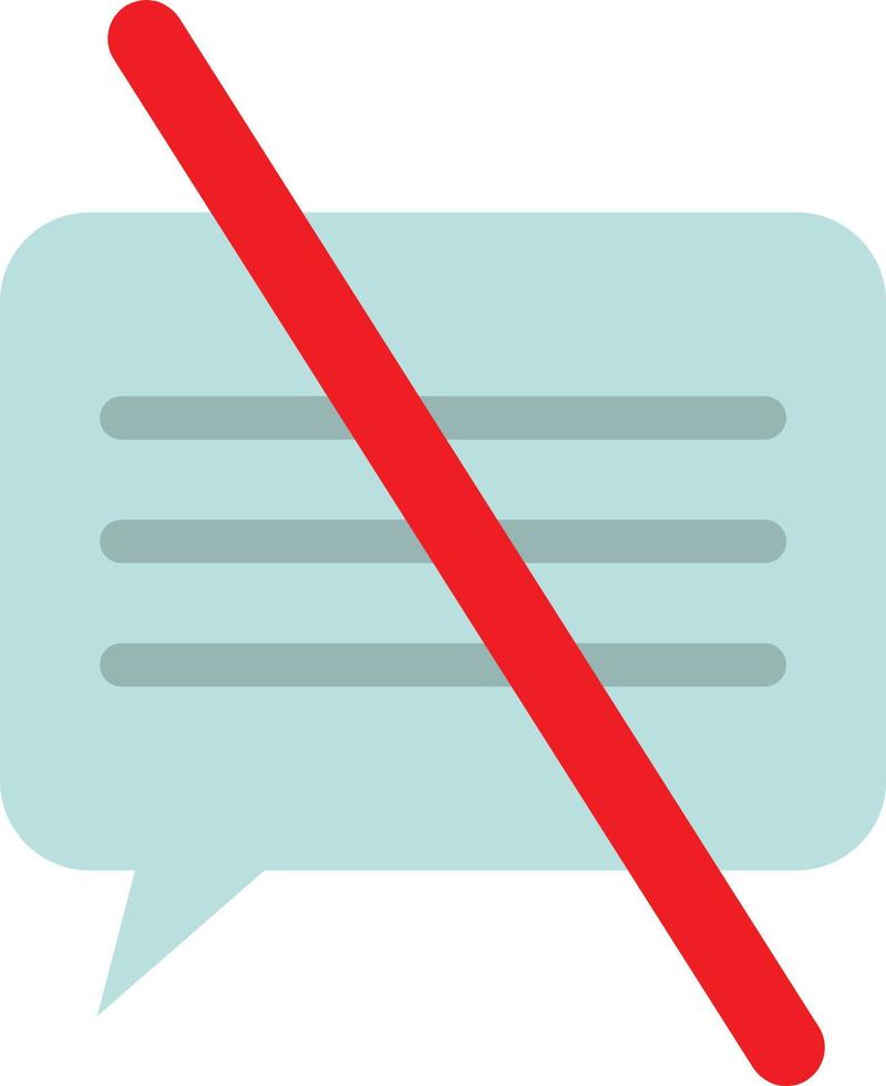 Comment Slash Vector Icon Design