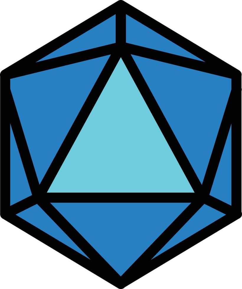 Dice D20 Vector Icon Design