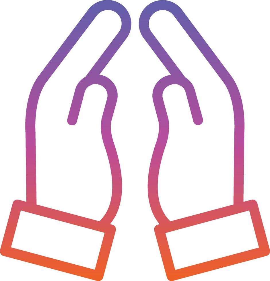 Praying Hands Vector Icon Design