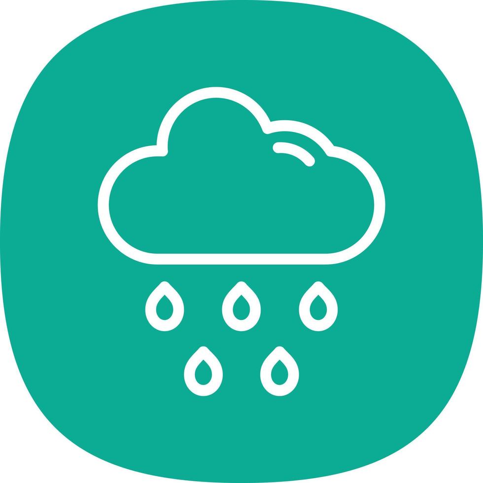 Cloud Rain Vector Icon Design