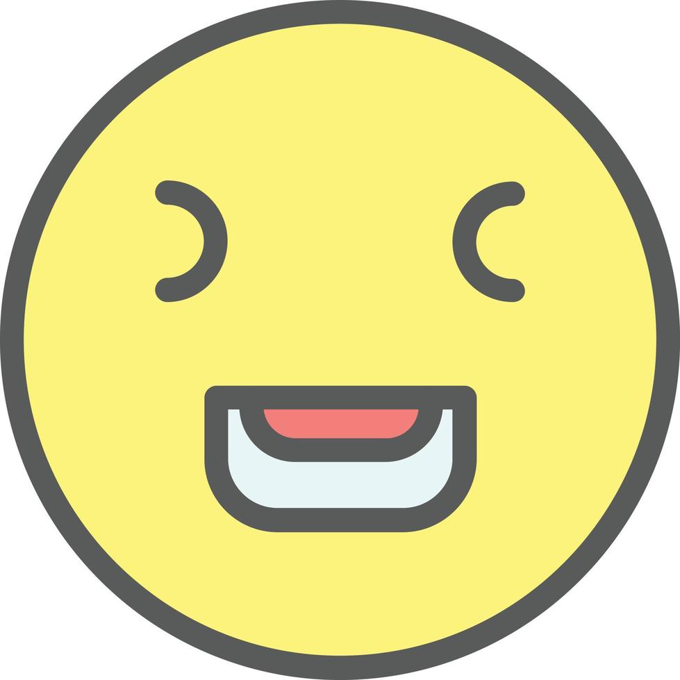Laugh Squint Vector Icon Design