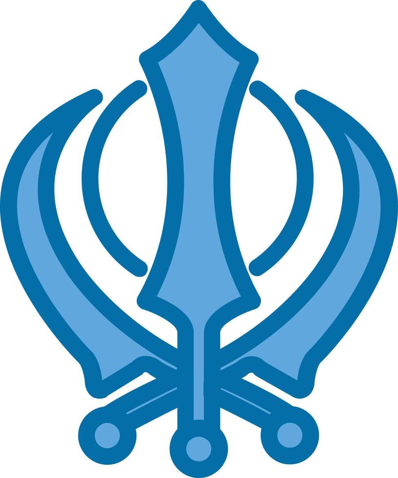 Khanda Vector Icon Design