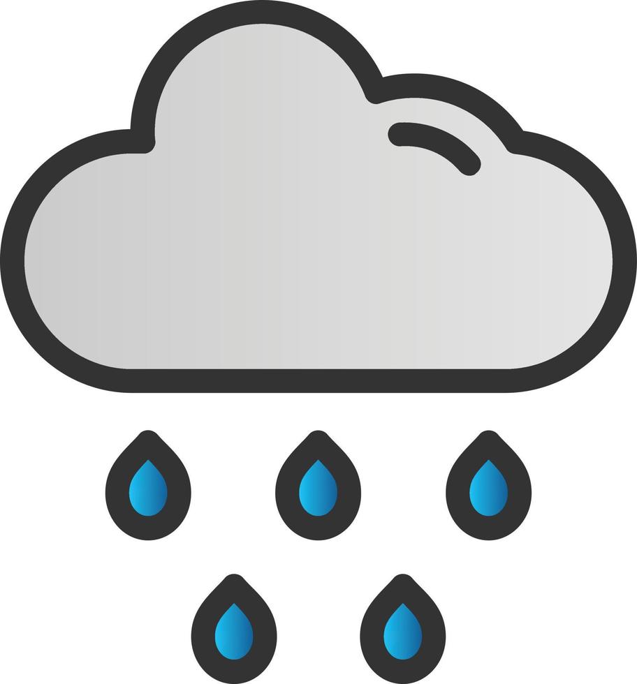Cloud Rain Vector Icon Design