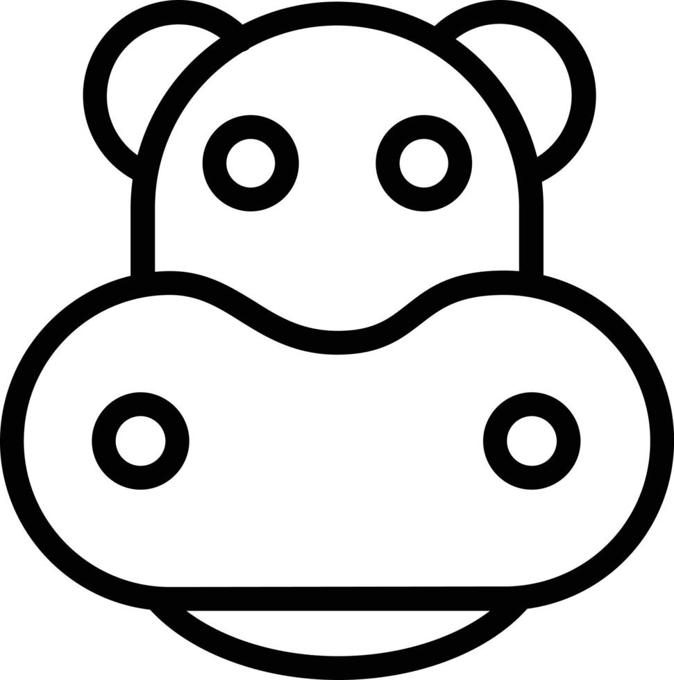 diseño de icono de vector de hipopótamo