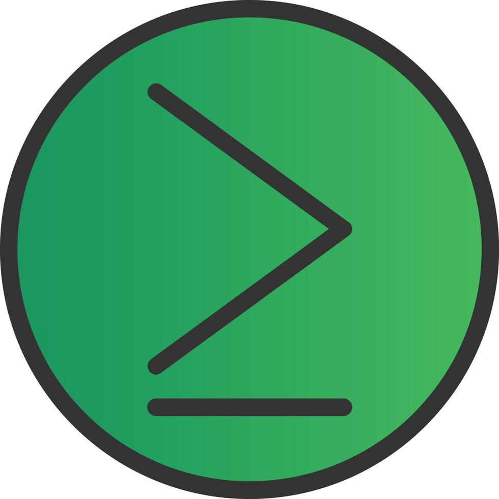 Greater Than Vector Icon Design
