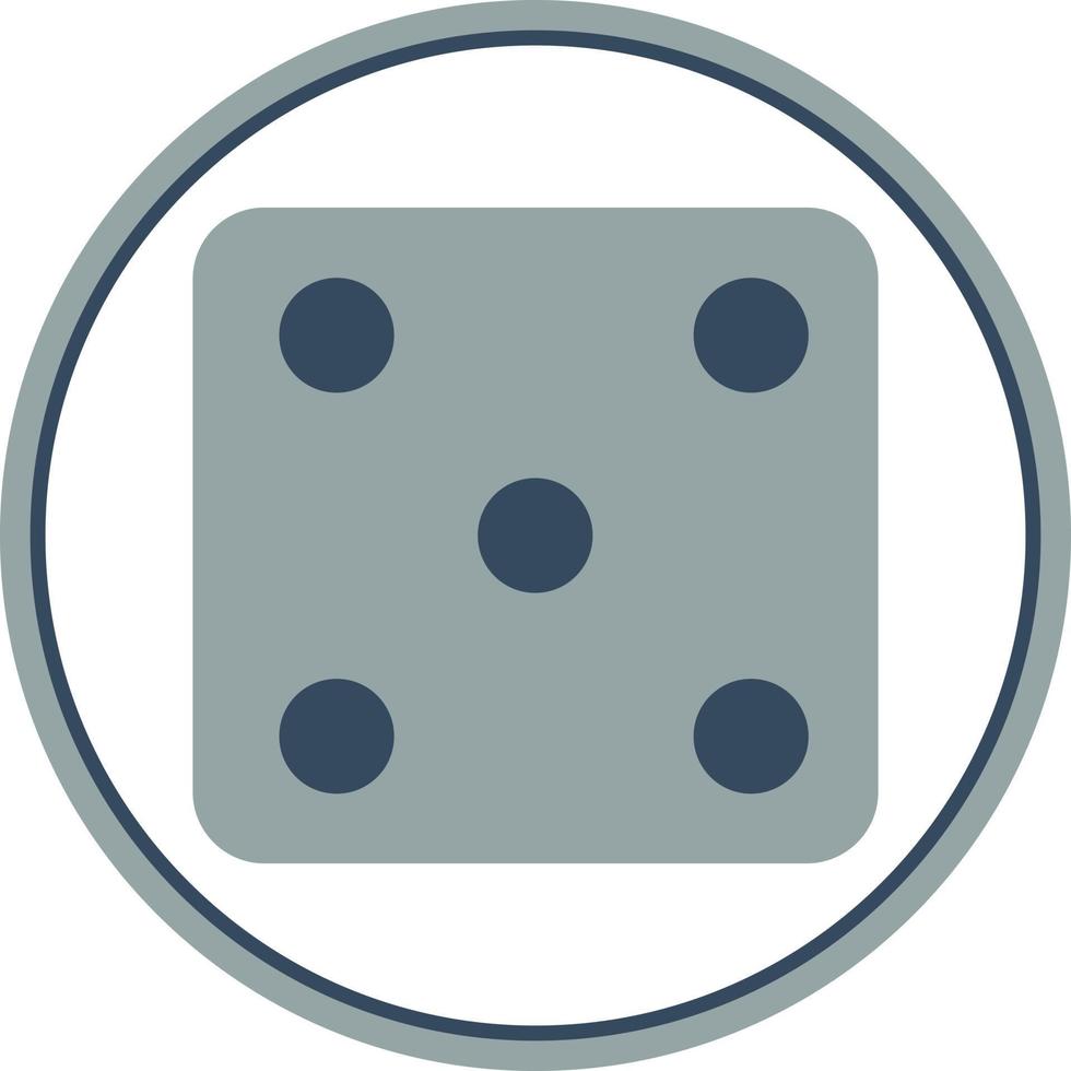 Dice Five Vector Icon Design
