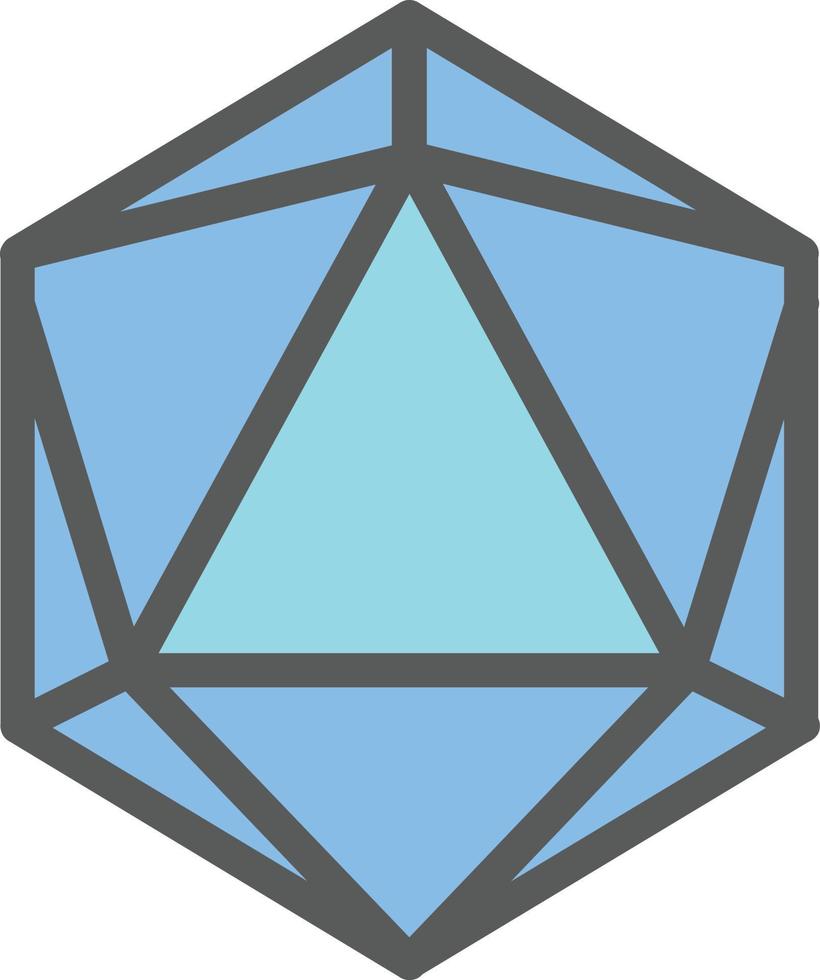 Dice D20 Vector Icon Design