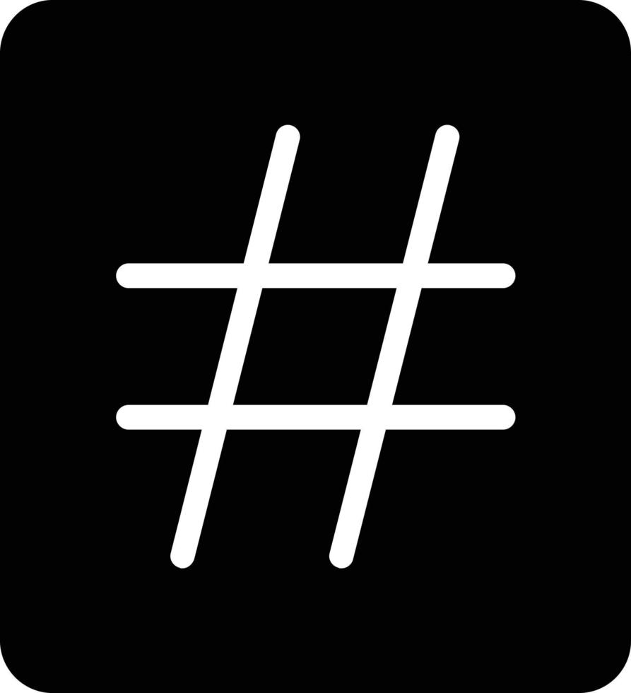 Hashtag Vector Icon Design