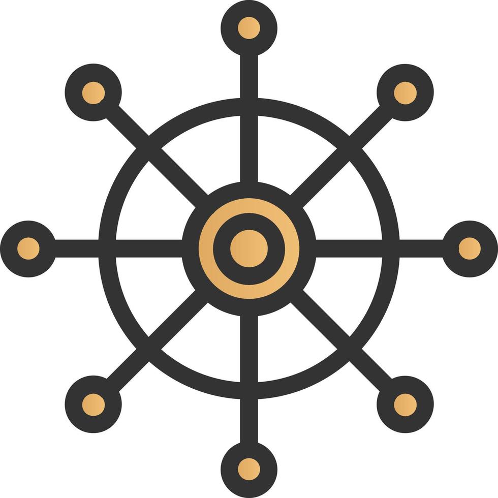 Dharmachakra Vector Icon Design