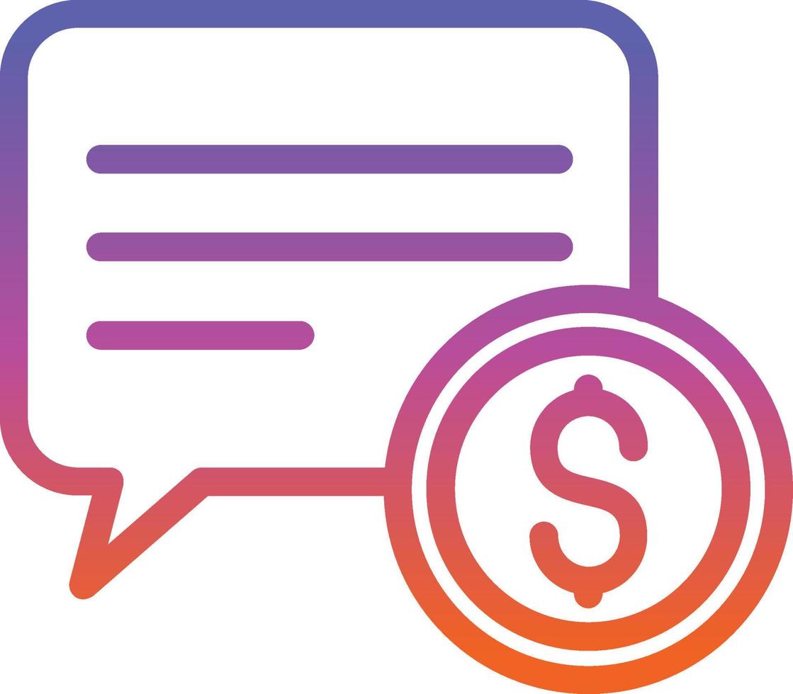 Comment Dollar Vector Icon Design