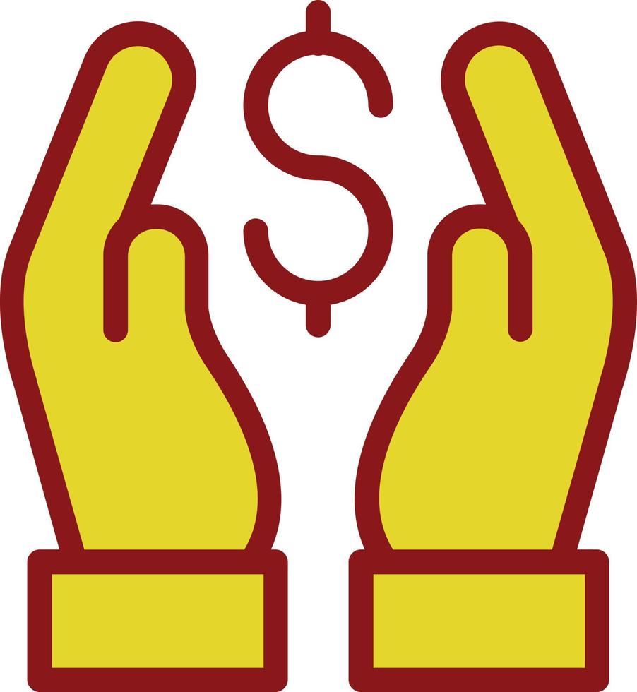 Hand Holding Usd Vector Icon Design