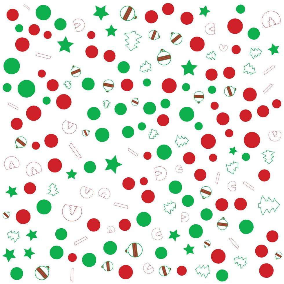 Christmas pattern with ornaments. Christmas wrapping paper concept Vector