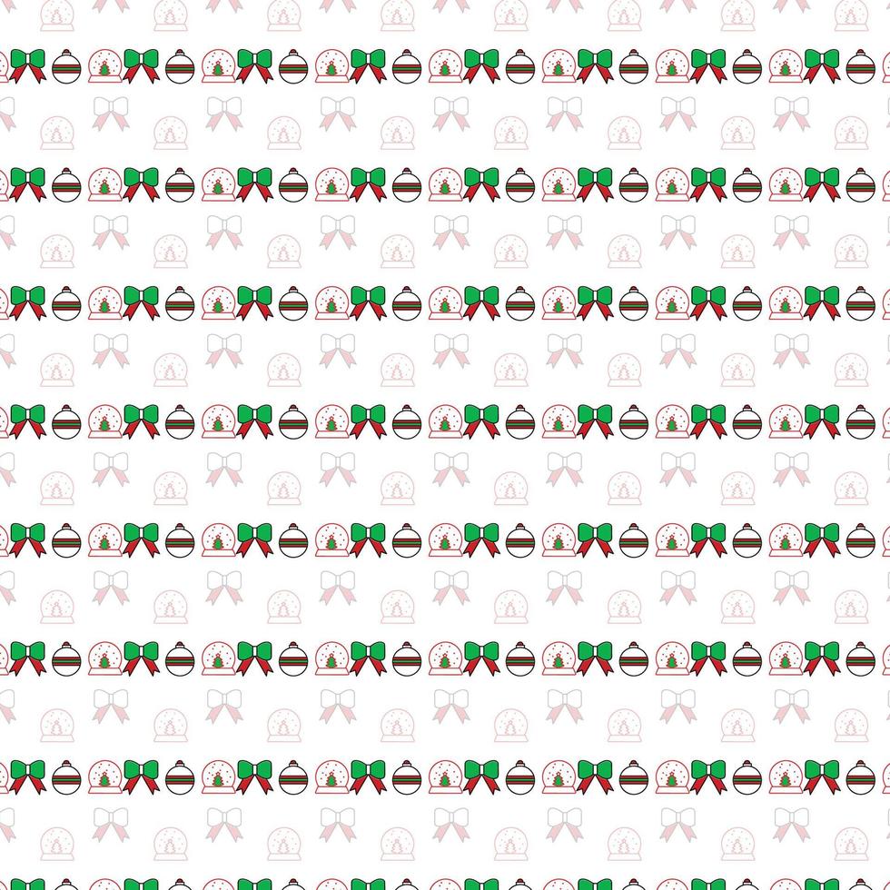 Christmas pattern with background, seamless pattern background with Christmas festive elements and objects in line art vector