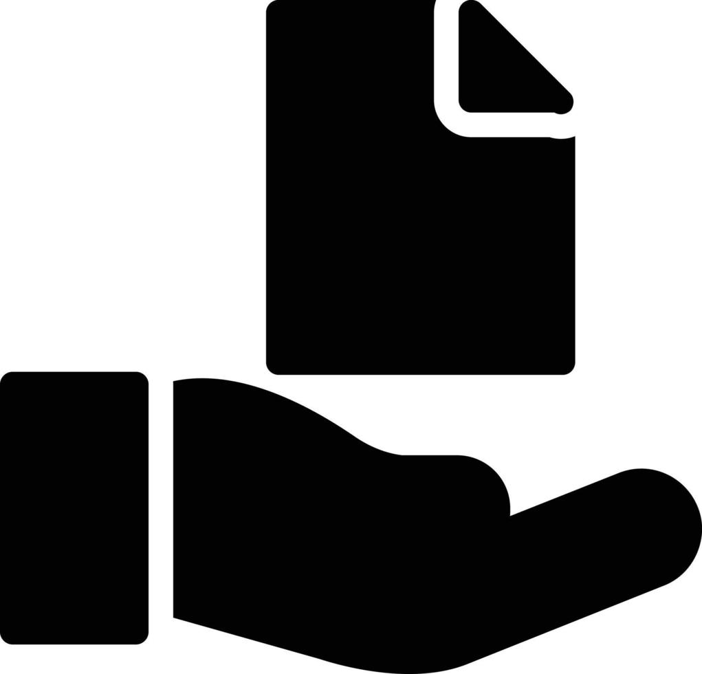 Hand Paper Vector Icon Design