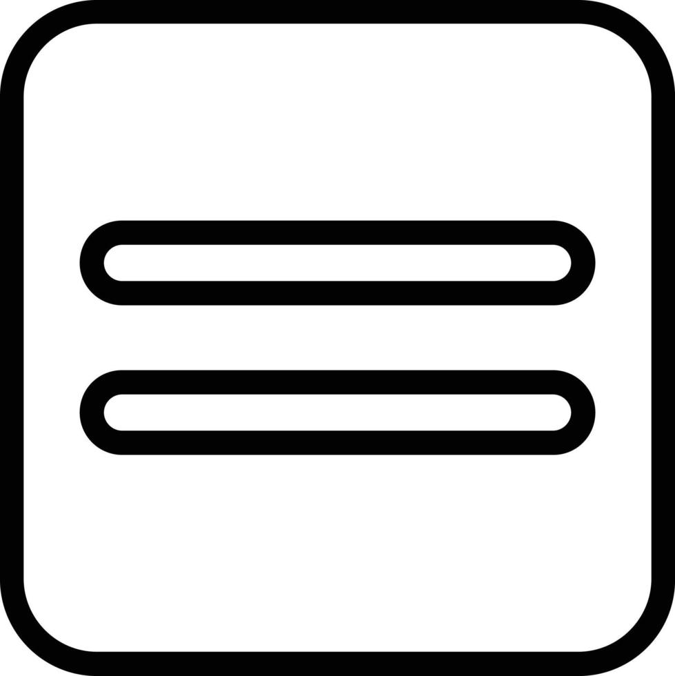 Equals Vector Icon Design