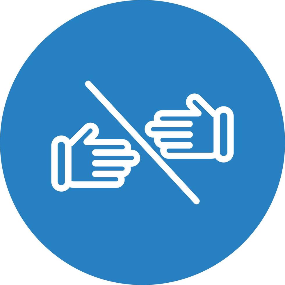 Handshake Slash Vector Icon Design