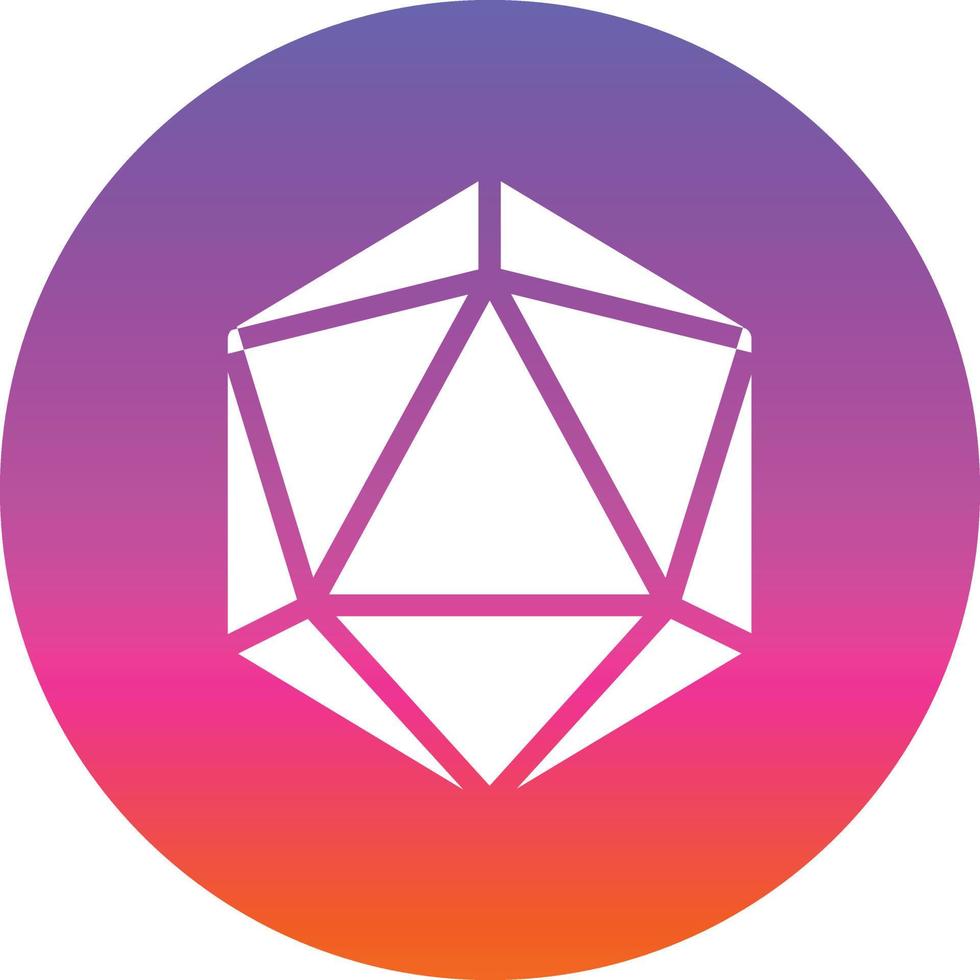 Dice D20 Vector Icon Design