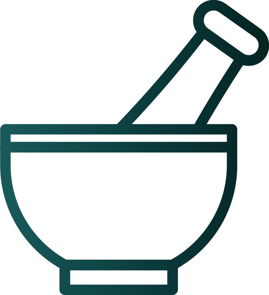 Mortar Pestle Vector Icon Design