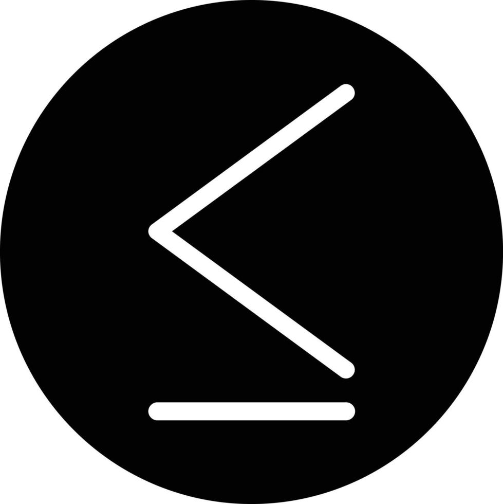 Less Than Vector Icon Design