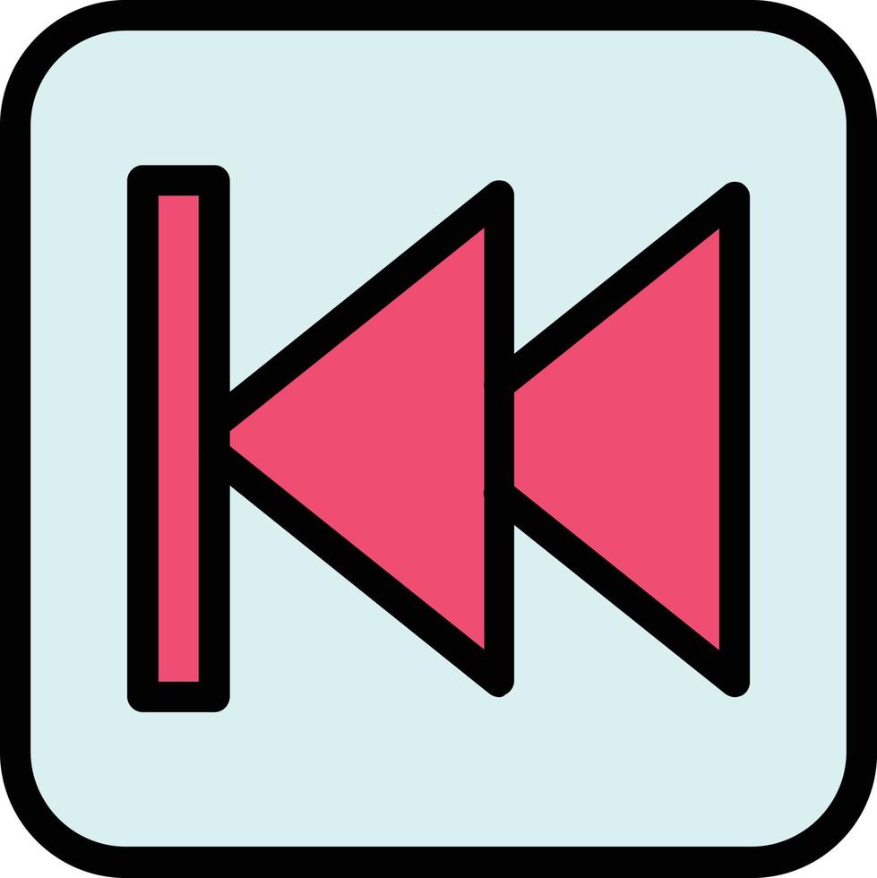 Fast Backward Vector Icon Design