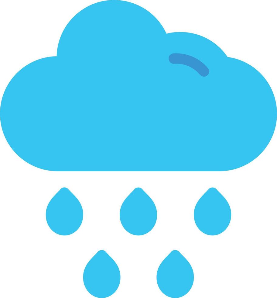 Cloud Rain Vector Icon Design