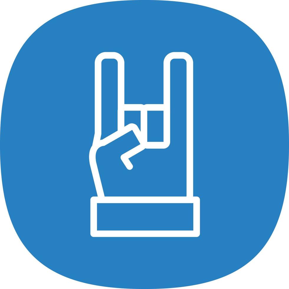 Hand Rock Vector Icon Design