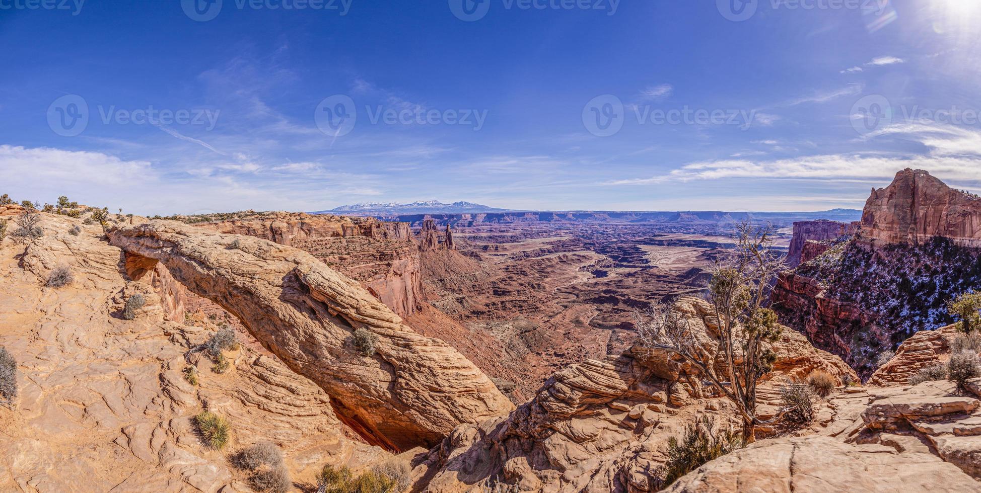 View on Mesa Arch in the Canyonlands National Park in Utah in winter photo