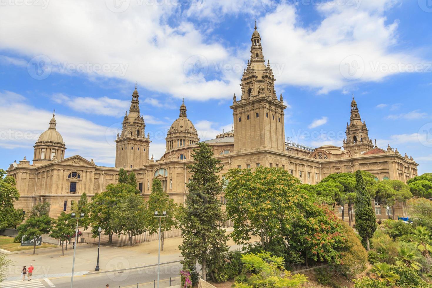 View to the MNAC area in Barcelona photo