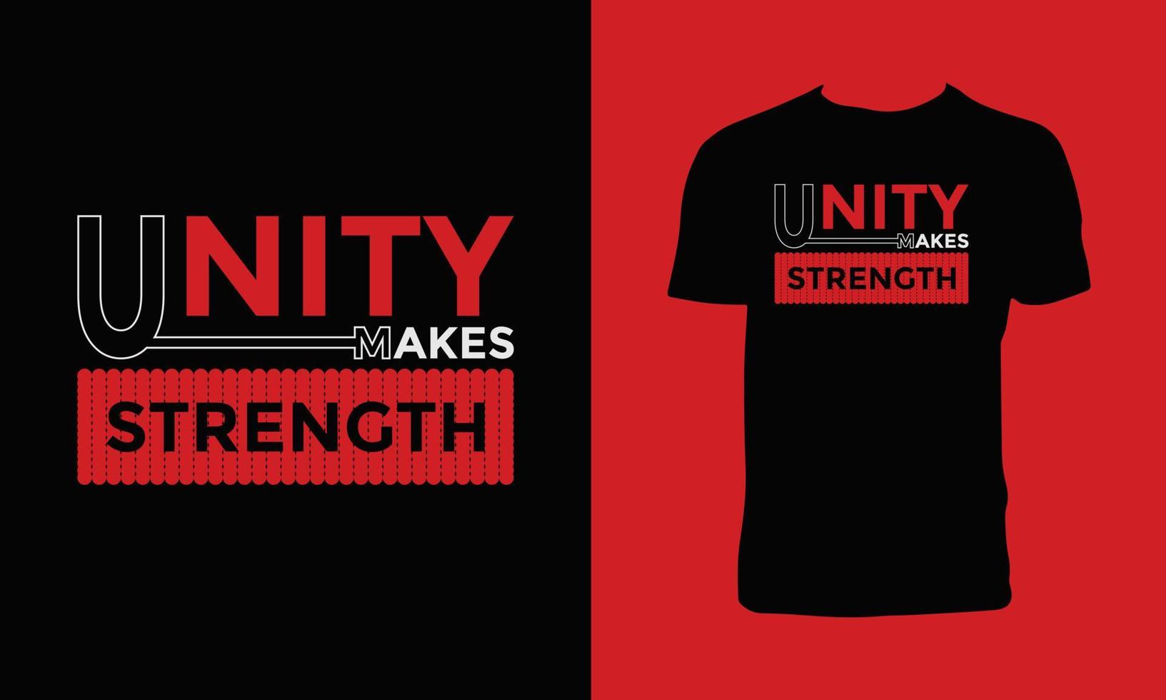 Unity makes strength typography T Shirt Design. 14894244 Vector Art at