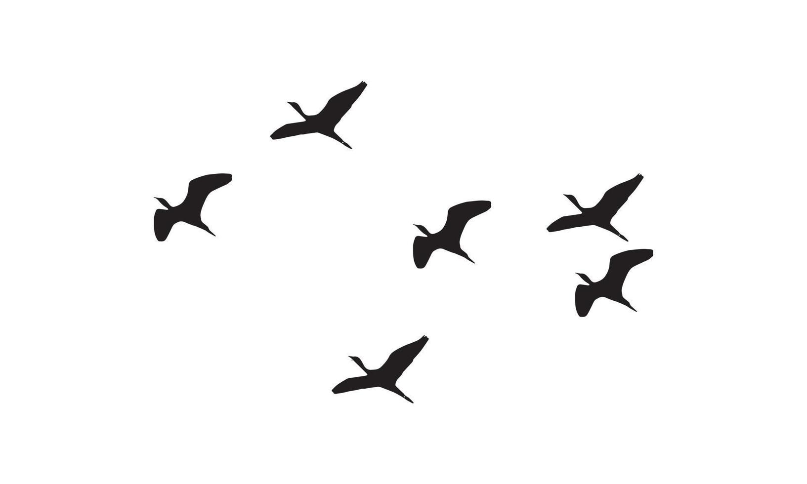 Flying Birds Silhouette vector