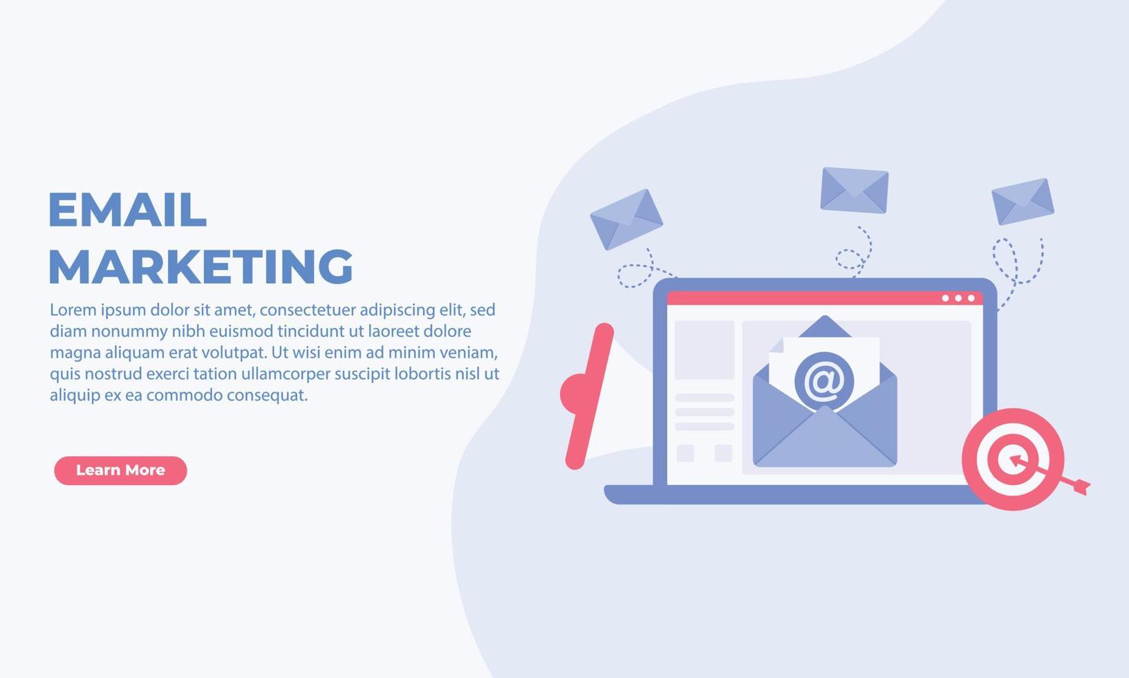 Email marketing illustration concept .Modern flat design concept of web page design for website and mobile website. Vector illustration