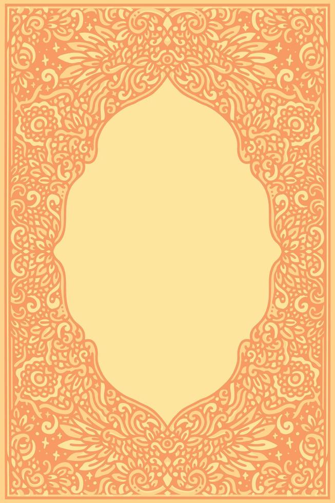 wedding invitation template with a mandala style vector