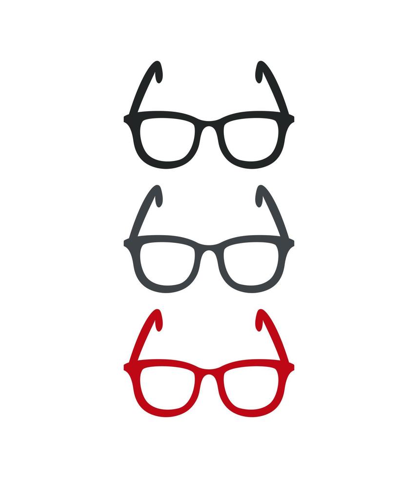 glasses on white background vector