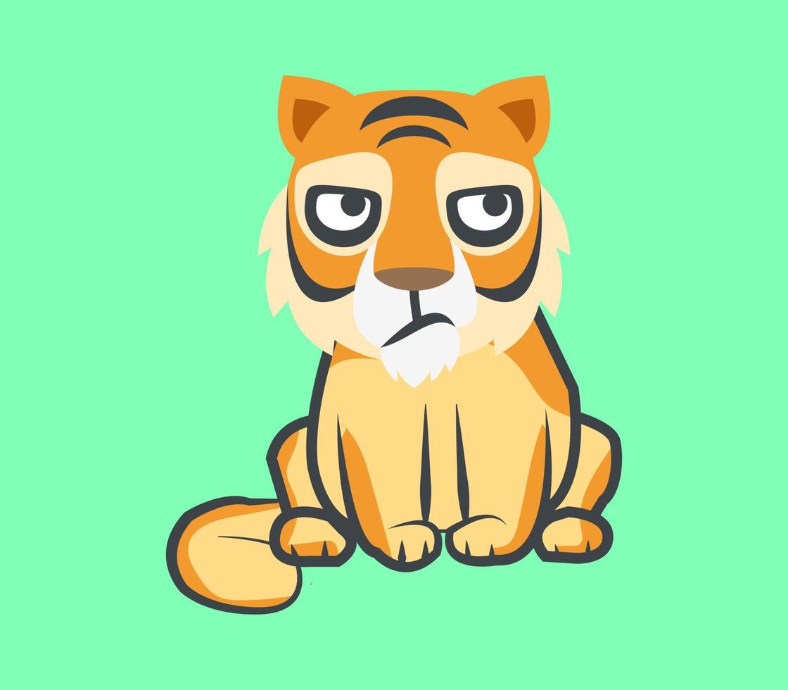 tiger cartoon character vector