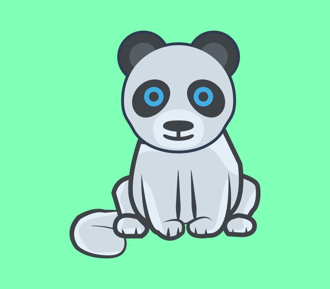 Panda cartoon character vector