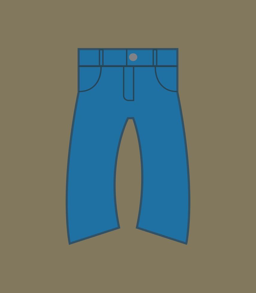 ilustración de jeans azules vector