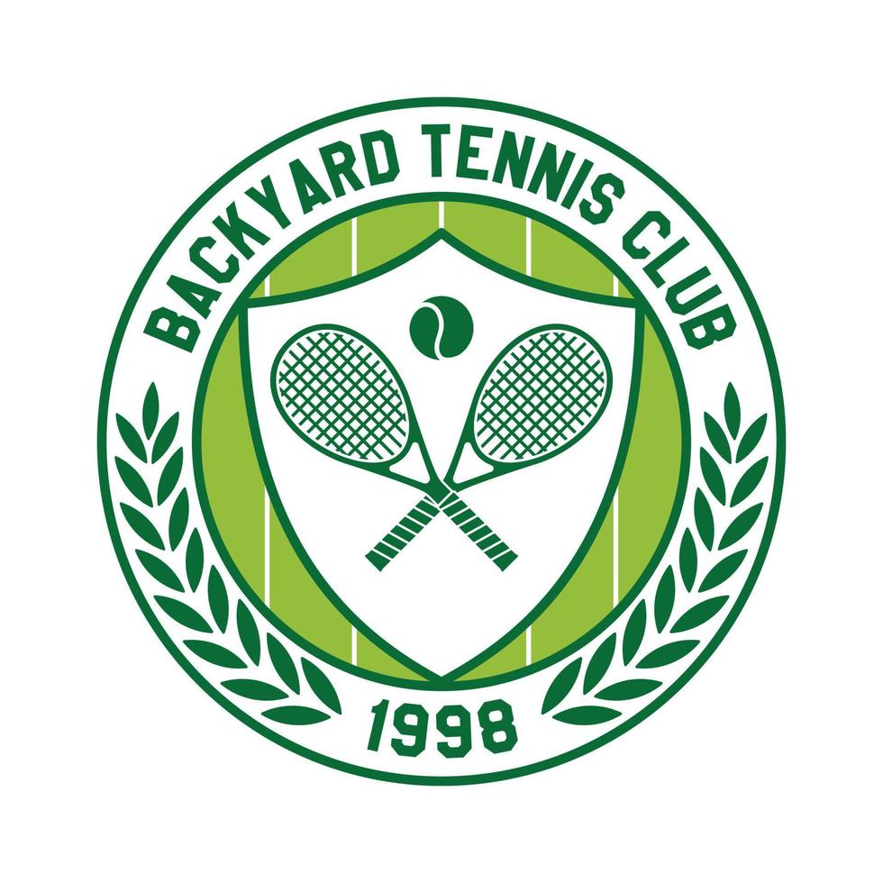 club de tenis moderno, vector de logotipo deportivo