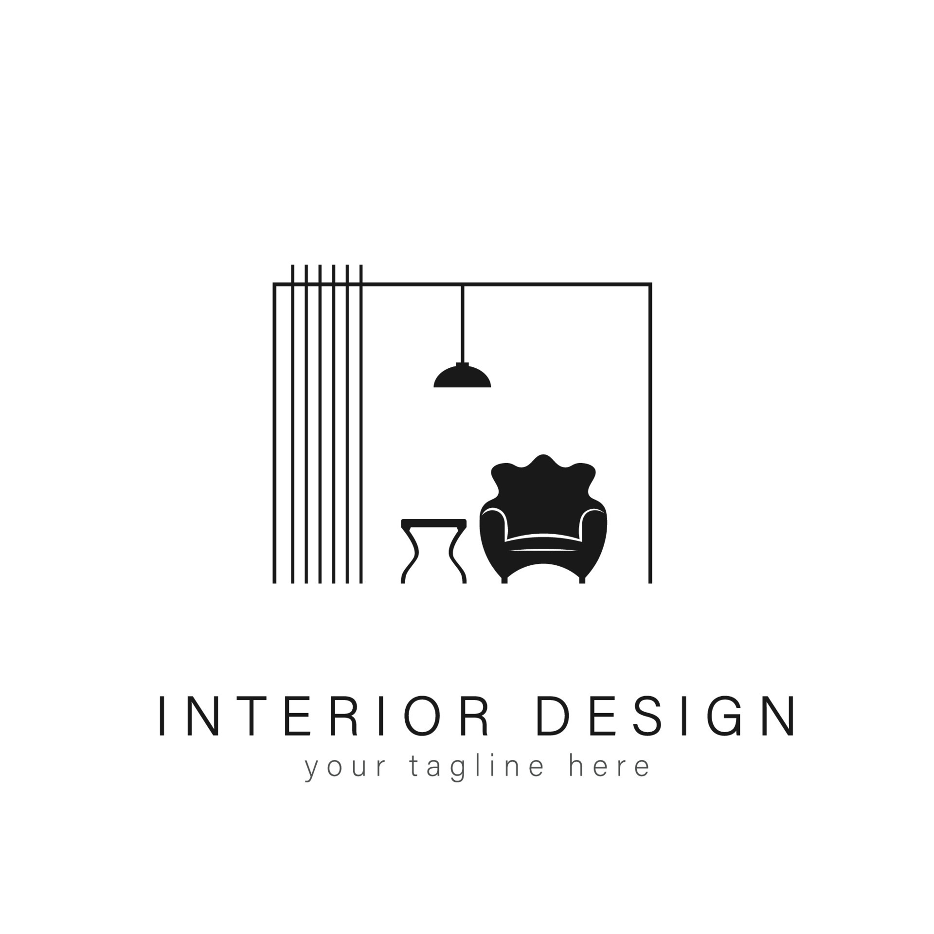 furniture logo interior design abstract 14895048 Vector Art at Vecteezy