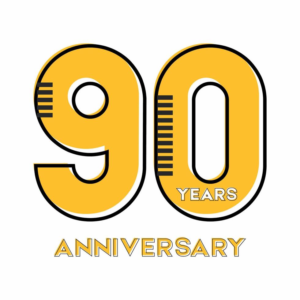Vector design for 90 year anniversary