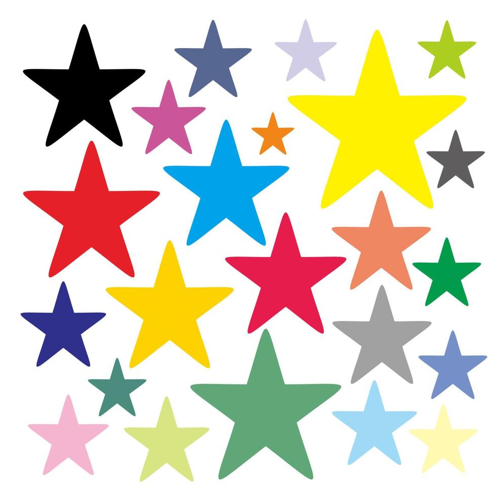 diseño de vector de fondo con adorno de estrellas de colores