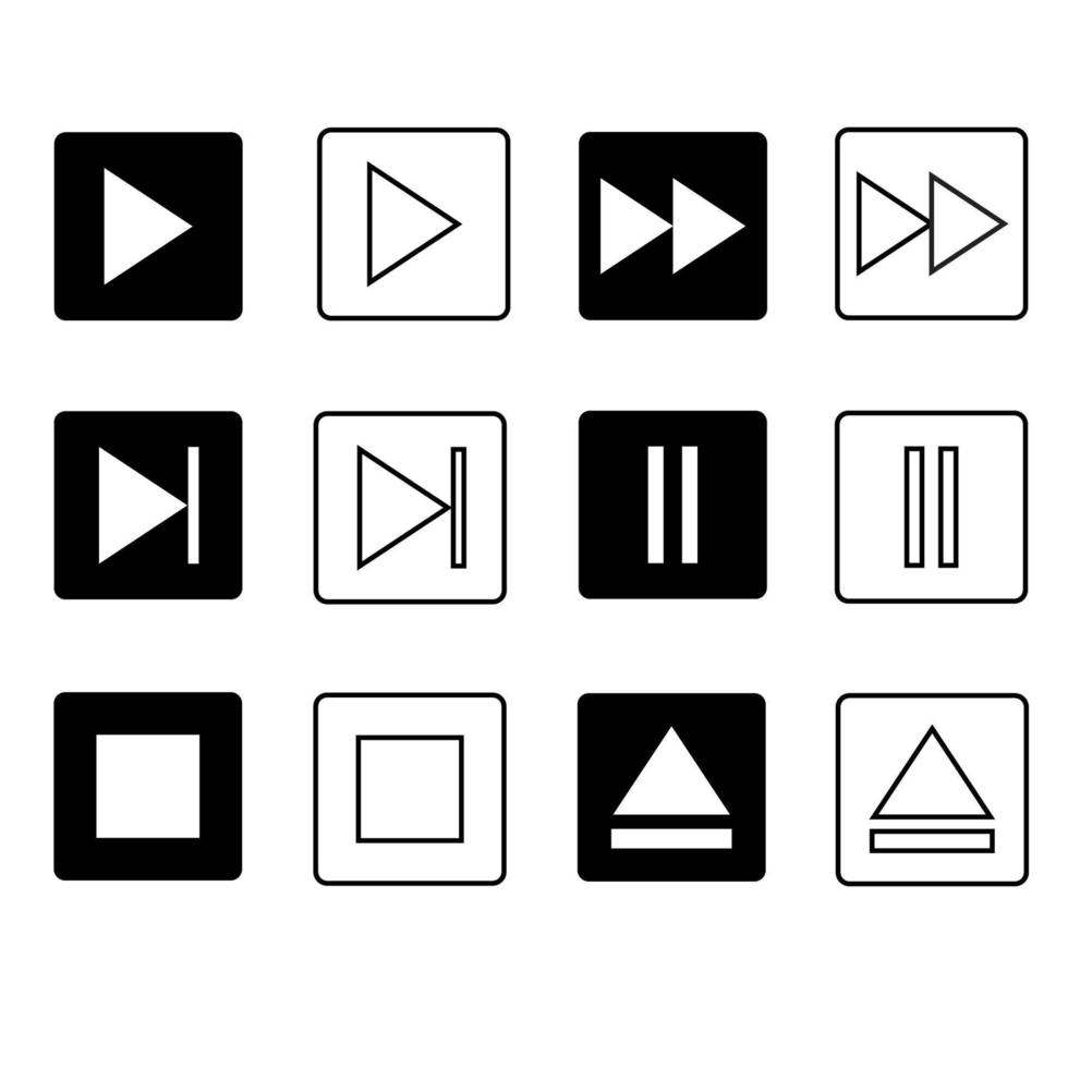 Play and stop icon vector design