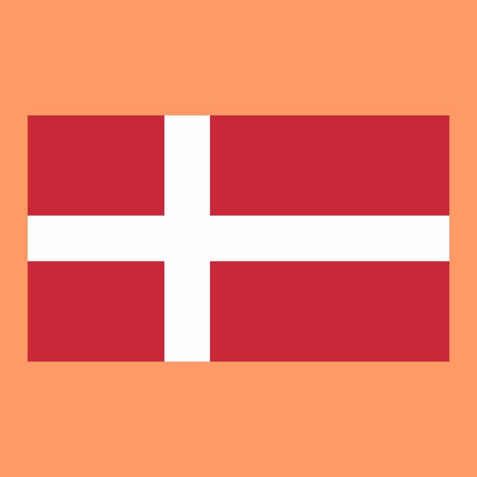 Vector illustration of the Danish country flag