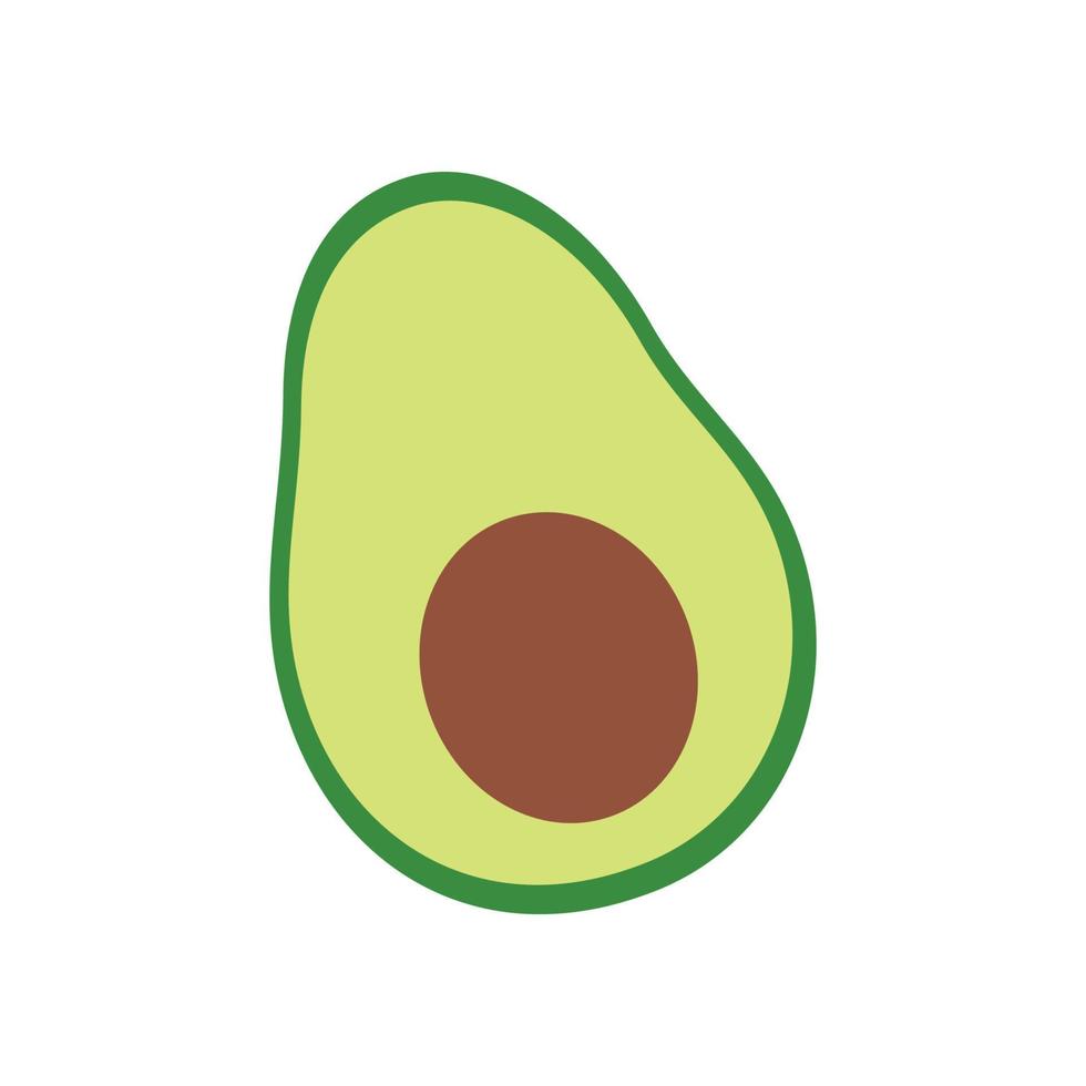 Vector illustration of avocado fruit