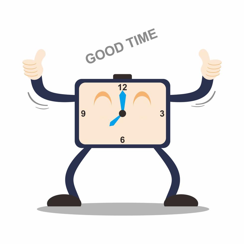 Clock vector illustration design. good time