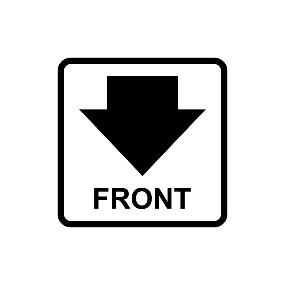 vector de icono de letras frontales para guardar en el frente