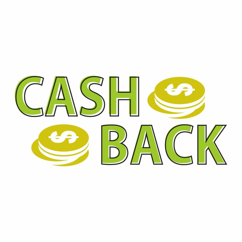 Cash back vector design for promotion