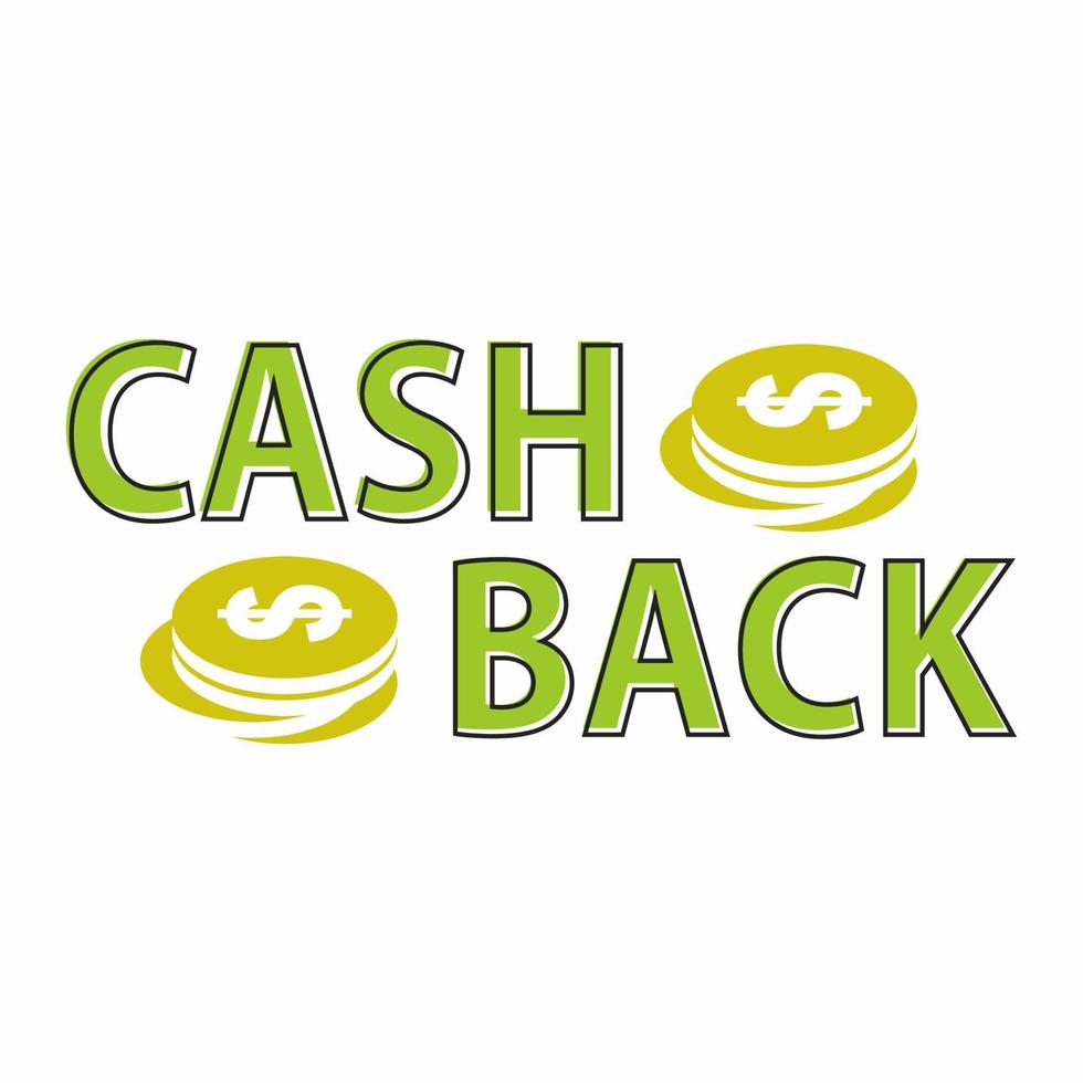 Cash back vector design for promotion